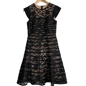 Betsy & Adam lace black dress SZ 4